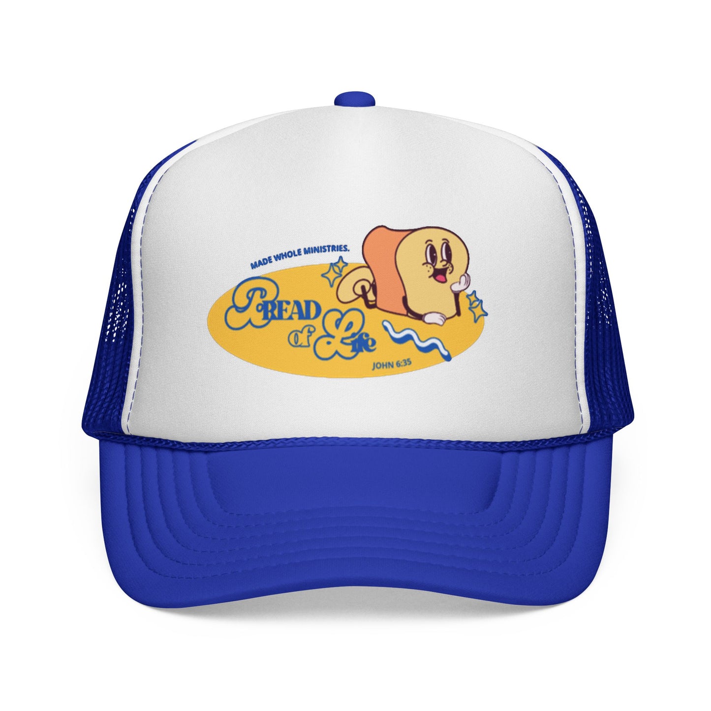 "Bread of Life" Trucker Hat (Black/Blue)