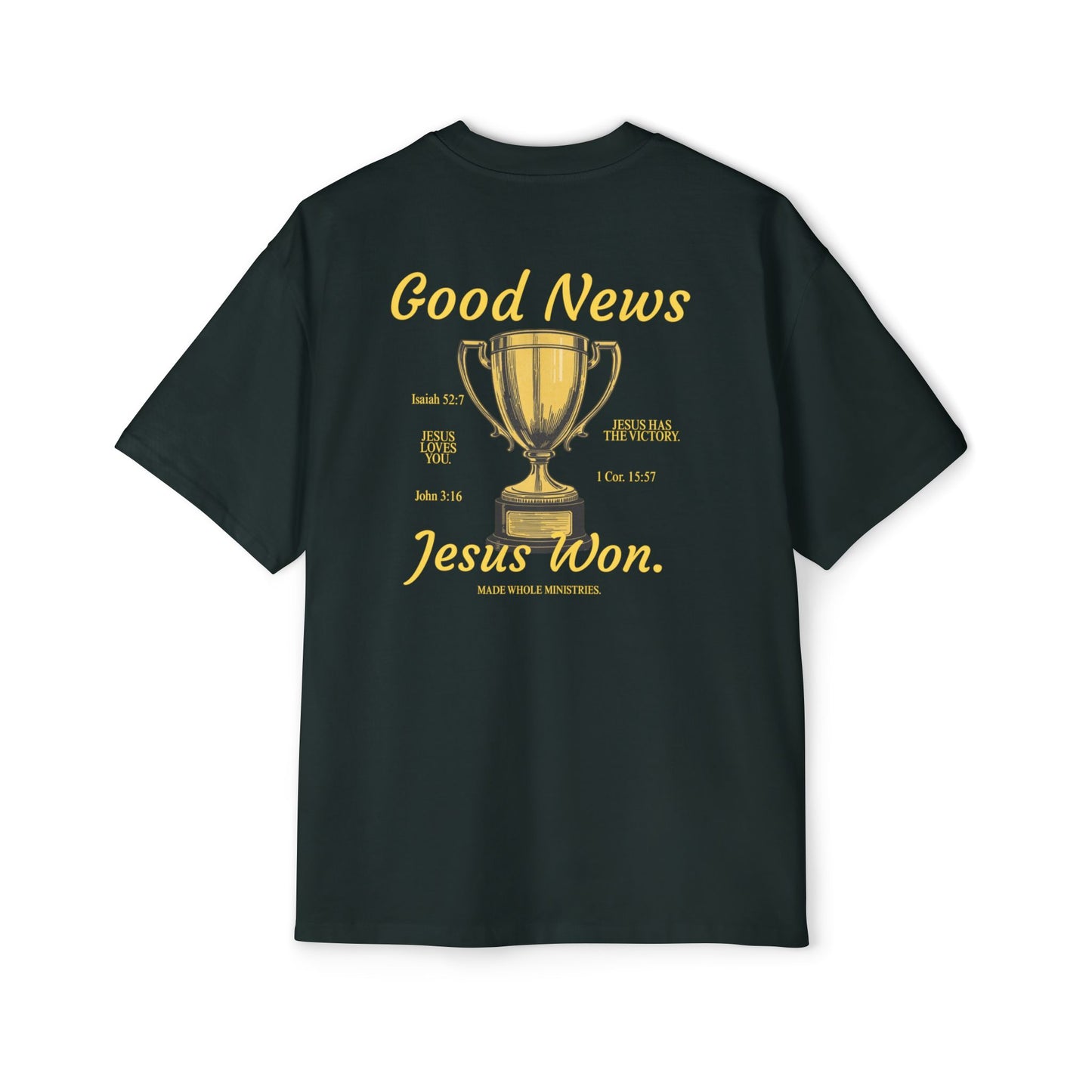 'Jesus Won' Oversized tee (Pine Green)