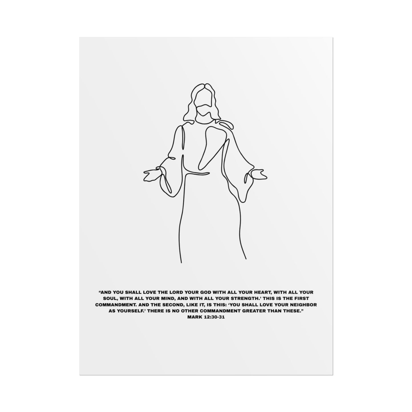 Mark 12:30-31 poster (18'x24')