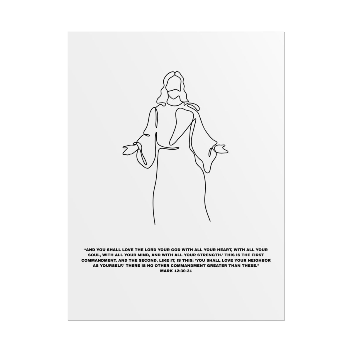 Mark 12:30-31 poster (18'x24')