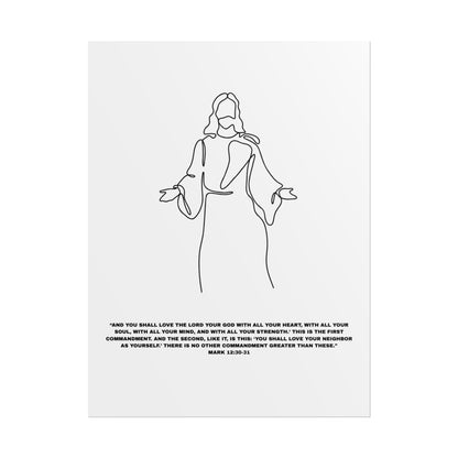 Mark 12:30-31 poster (18'x24')