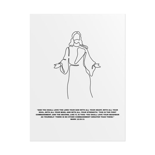 Mark 12:30-31 poster (18'x24')