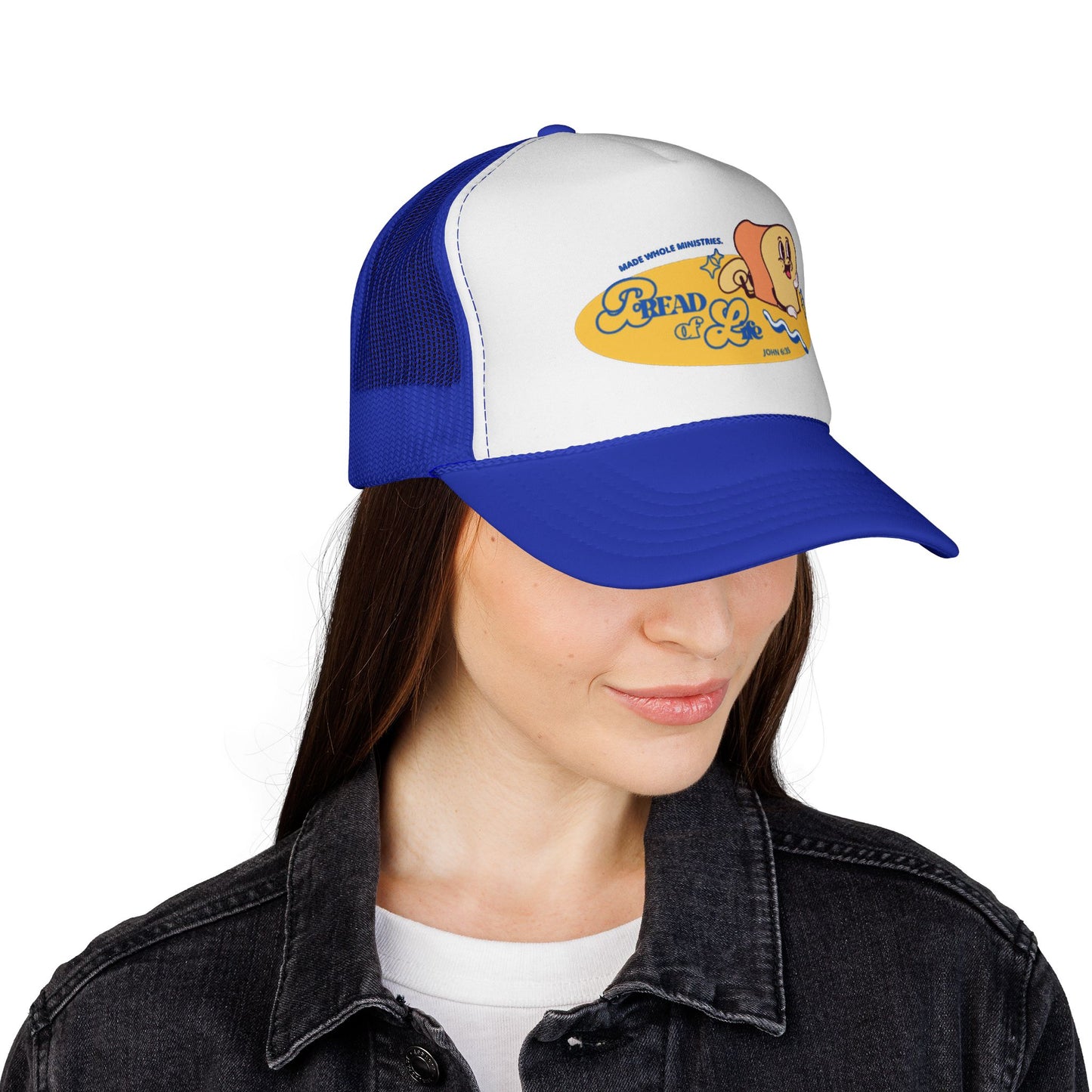 "Bread of Life" Trucker Hat (Black/Blue)