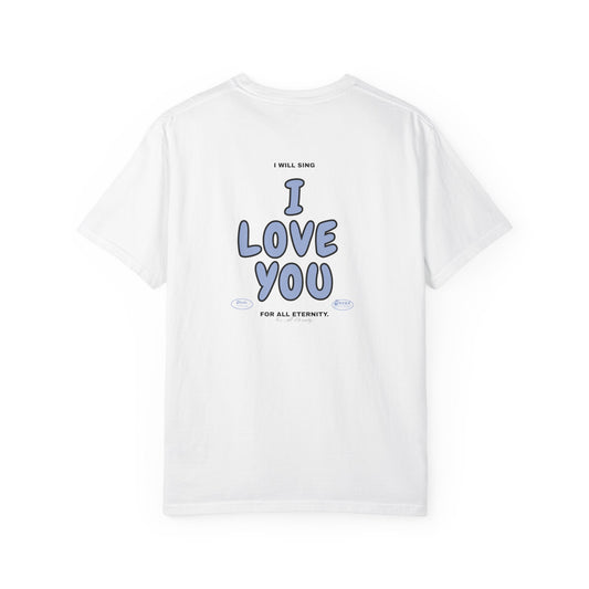 I will Sing "I Love You" Tee (White/Navy)