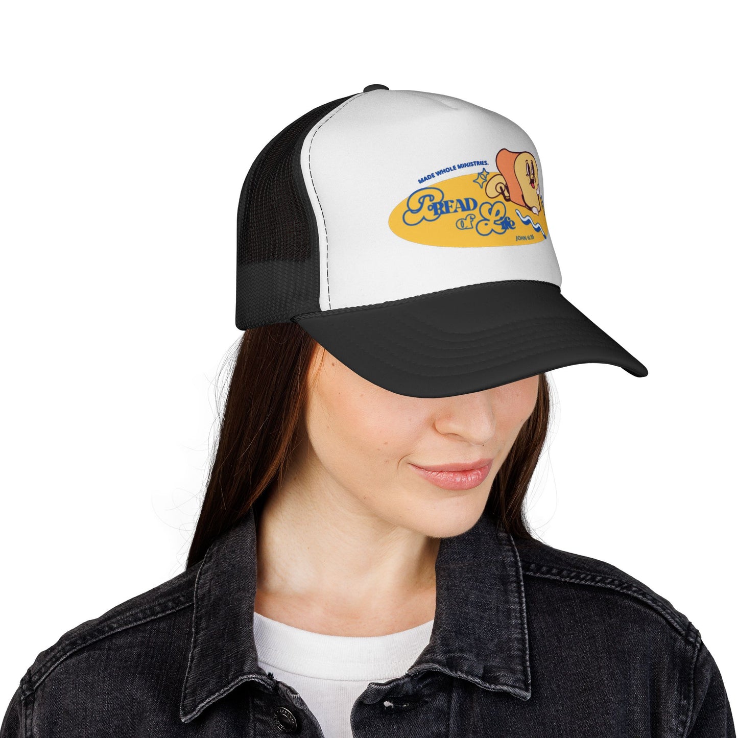"Bread of Life" Trucker Hat (Black/Blue)