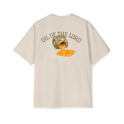 "Oil of the Lord" Oversized Tee (Navy/Tan)