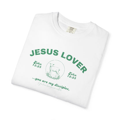 "Jesus Lover Tee" (White/Green)