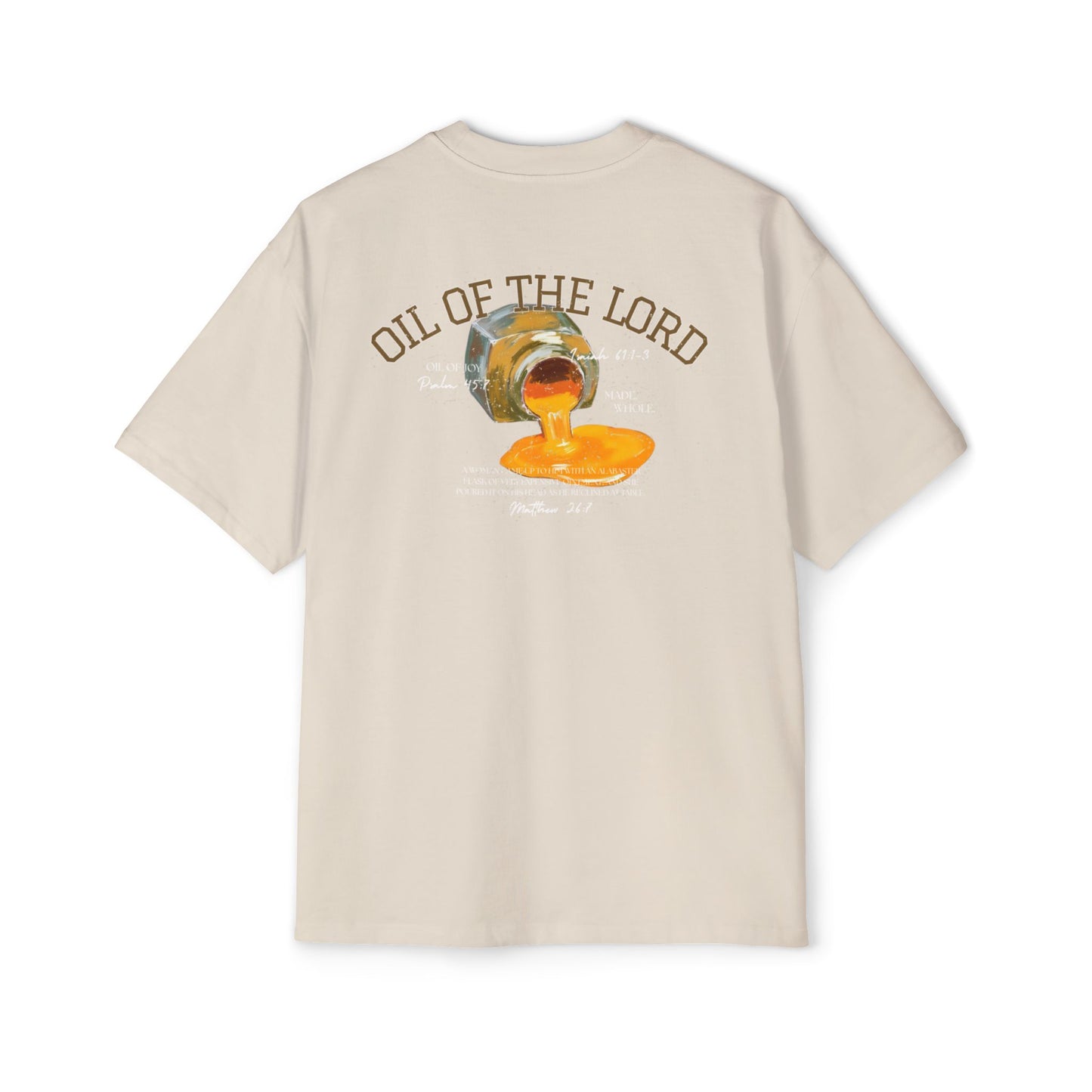 "Oil of the Lord" Oversized Tee (Black/Tan)