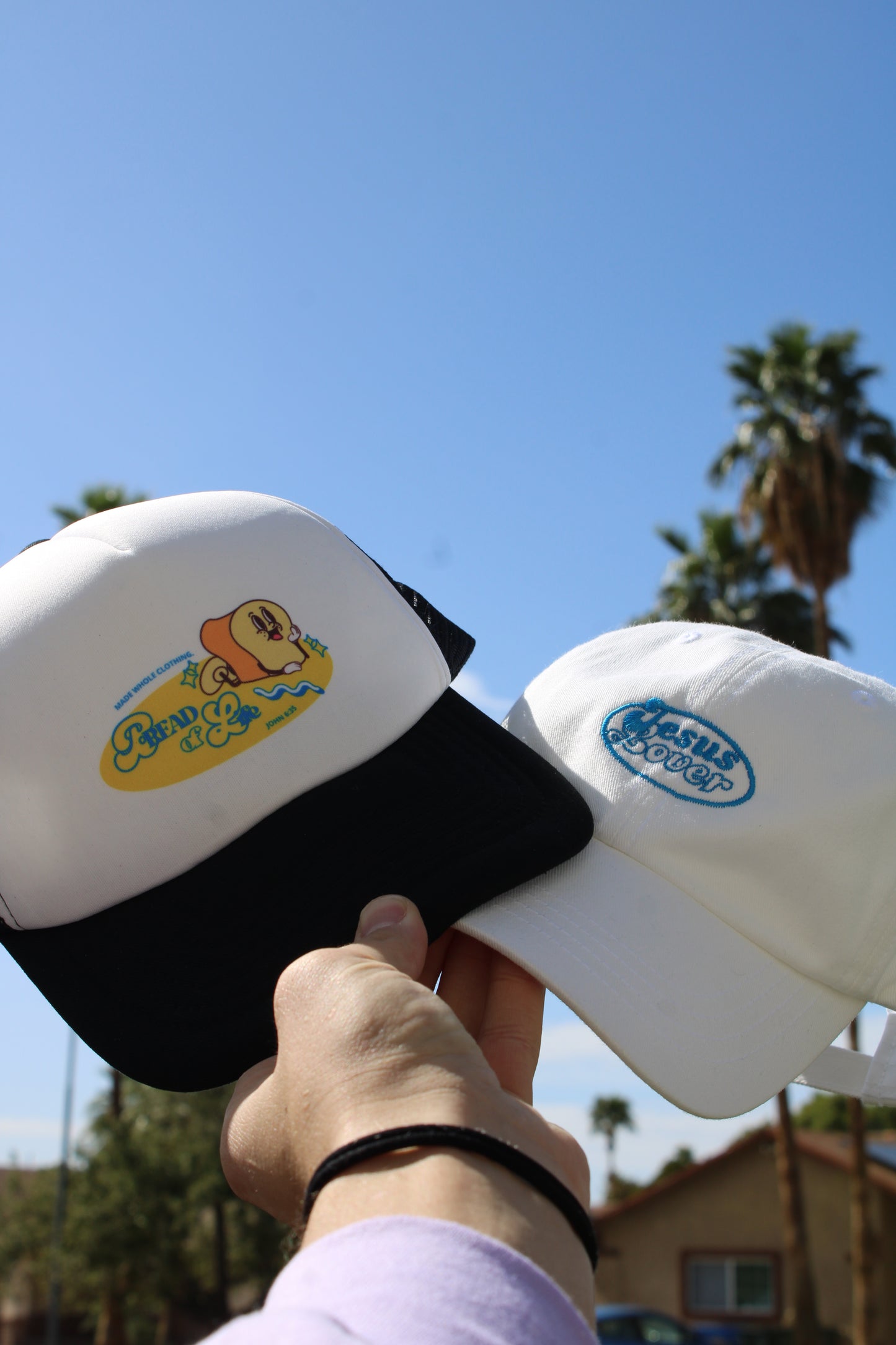 "Bread of Life" Trucker Hat (Black/Blue)