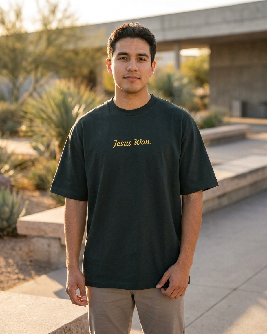 'Jesus Won' Oversized tee