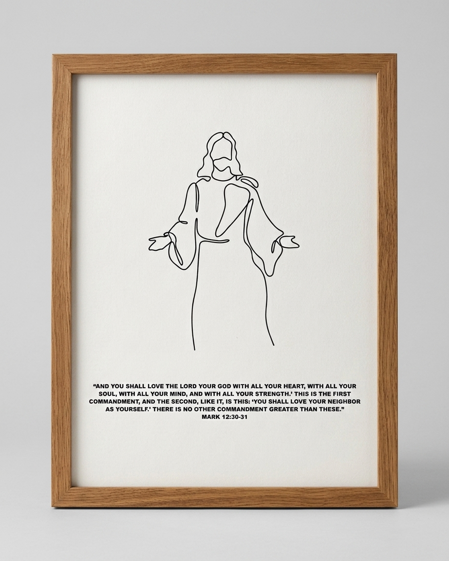 Mark 12:30-31 poster (18'x24')